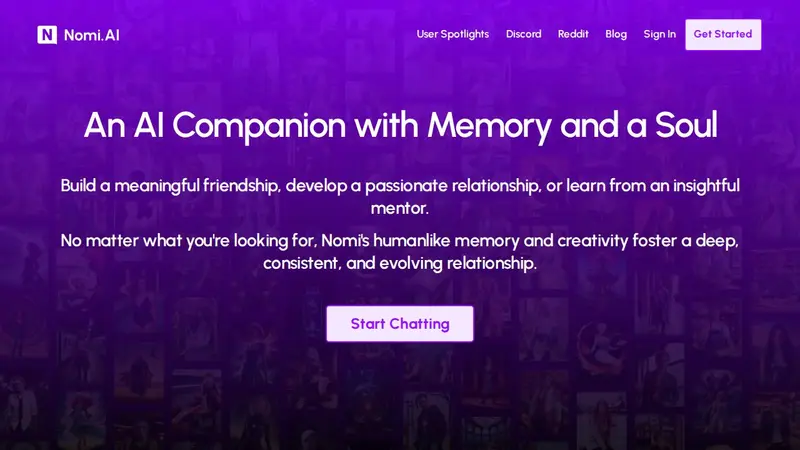Nomi AI skjermbilde